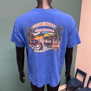 Space Coast Harley Davidson Blue Shirt